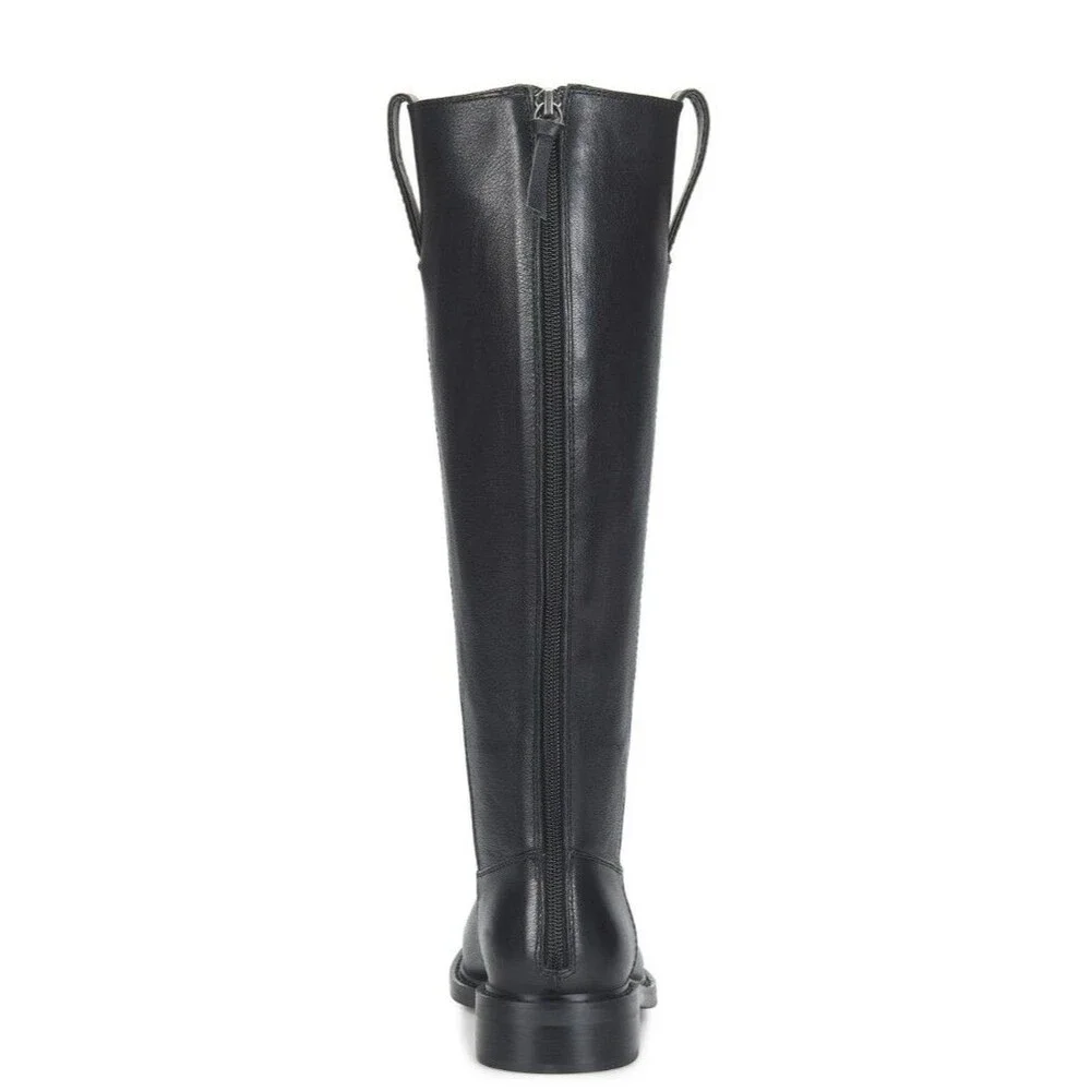 Womens Sofft Samantha III Black Leather Knee High Riding Boots Size 6 M NWOB